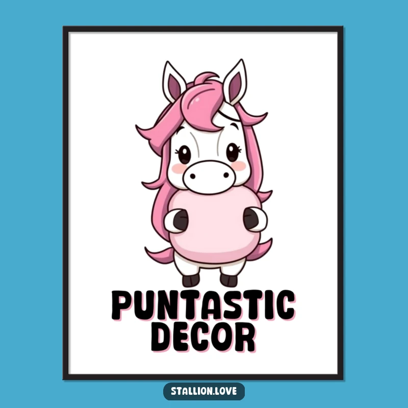 Funny Horse Whoopee Cushion Poster: Hilarious Wall Art for Pranksters