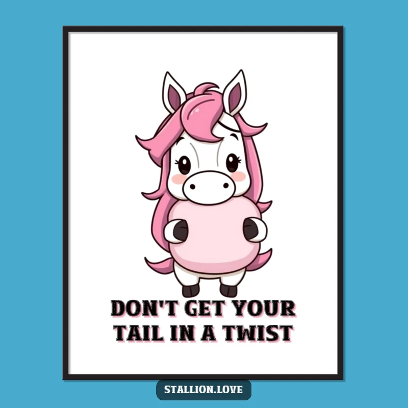 Free Printable Wall Art: Horse Whoopee Cushion Funny Downloadable Art