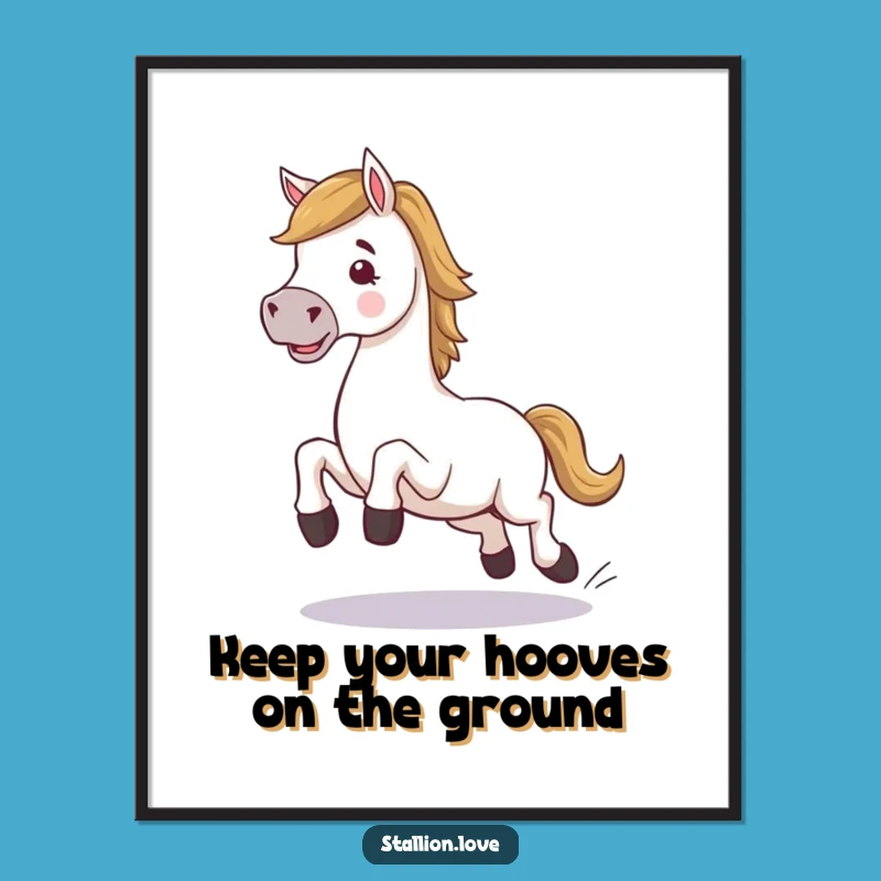 Free Printable Wall Art: Stumbling Horse Funny Downloadable Art