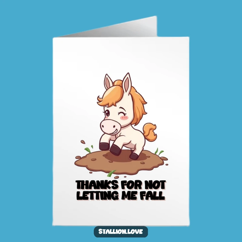 Funny Free Printable Horse Thank You Card - Muddy Mess Downloadable