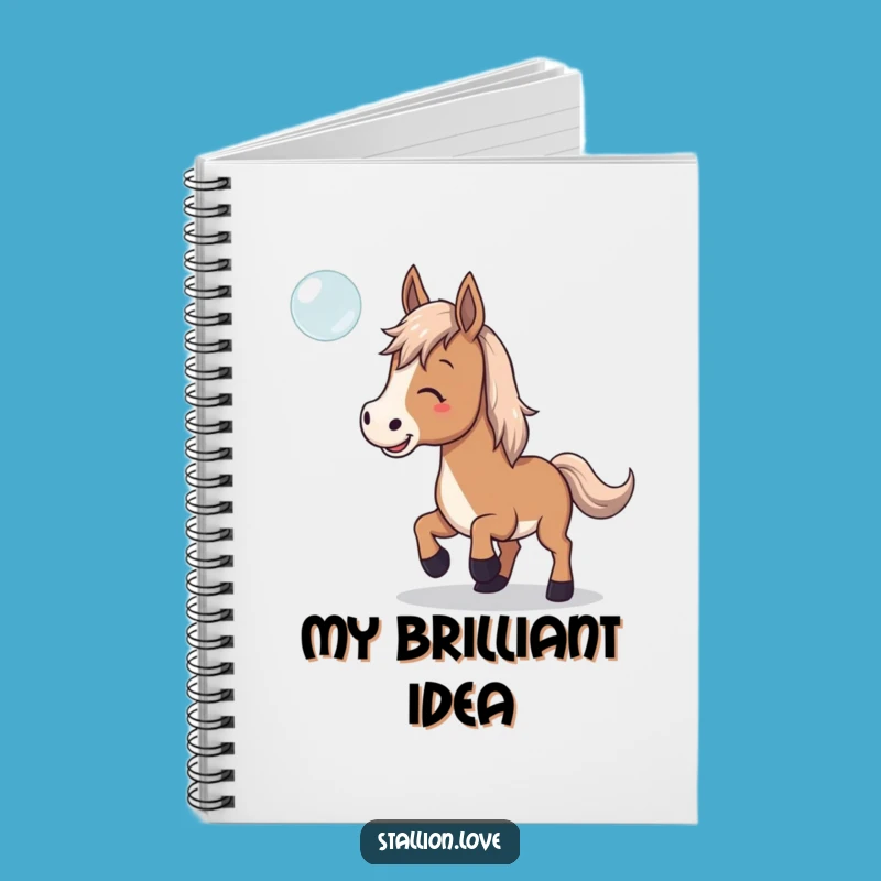 Funny Horse Bubble Notebook - Playful Equestrian Journal Gift