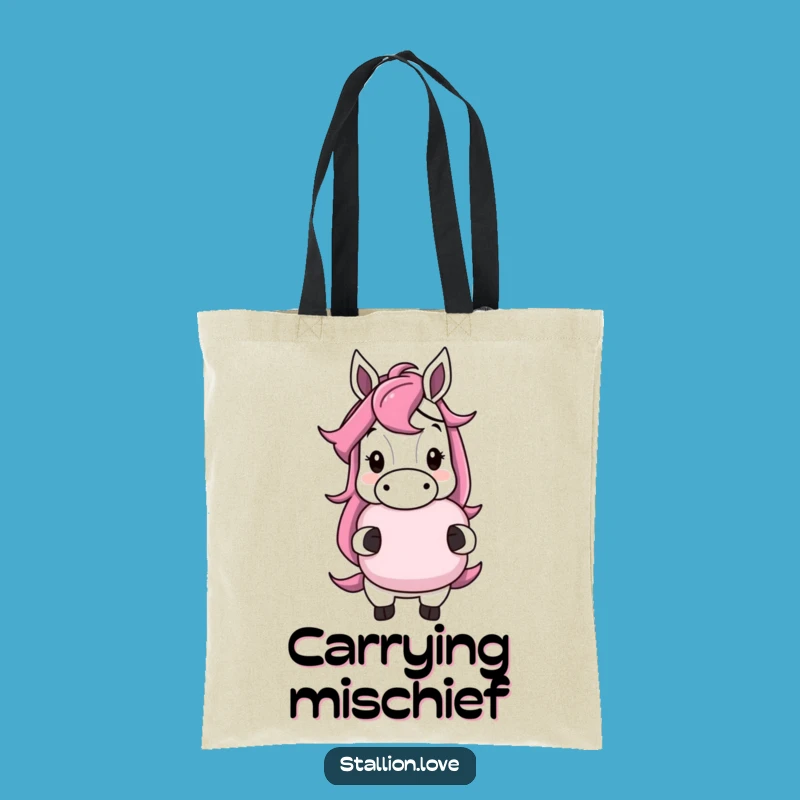 Funny Horse Whoopee Cushion Tote Bag: Carry Your Pranks with Style